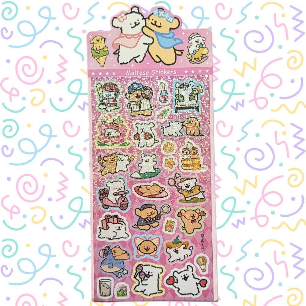 Maltese Holographic stickers