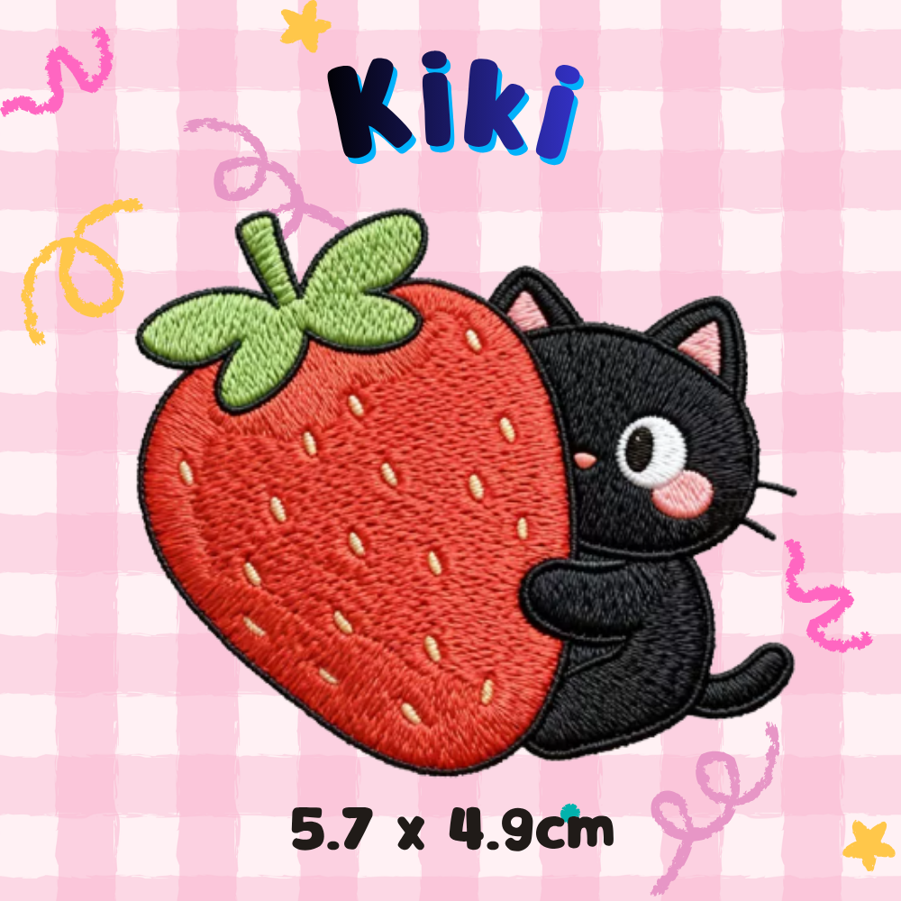 Embroidery Patches - Kiki  - Strawberry