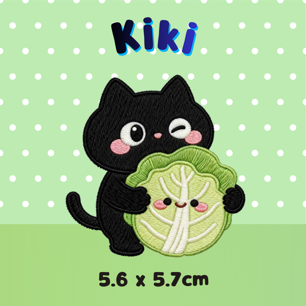 Embroidery Patches - Kiki  - Lettuce