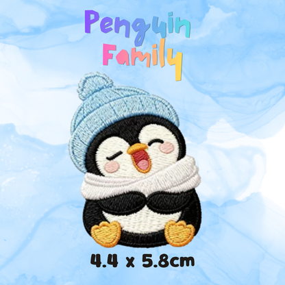 Embroidery Patches - Penguin Family