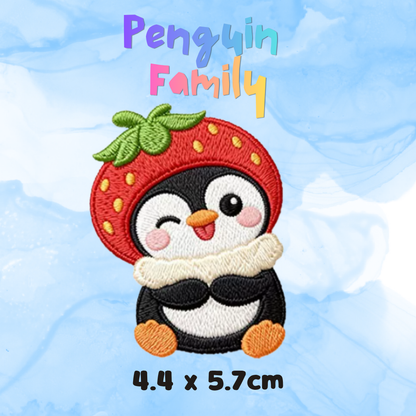 Embroidery Patches - Penguin Family