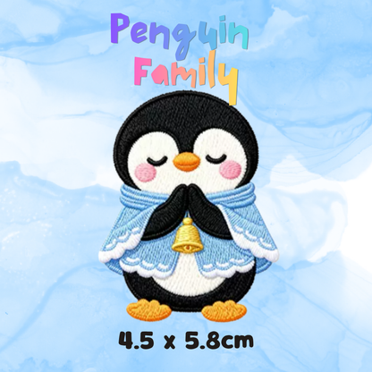 Embroidery Patches - Penguin Family