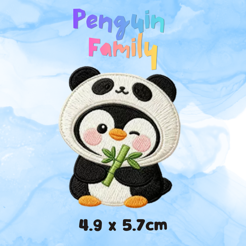 Embroidery Patches - Penguin Family