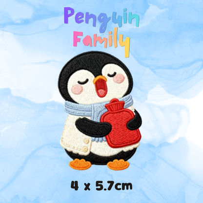 Embroidery Patches - Penguin Family