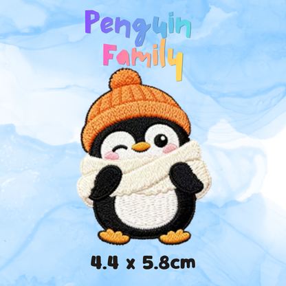 Embroidery Patches - Penguin Family