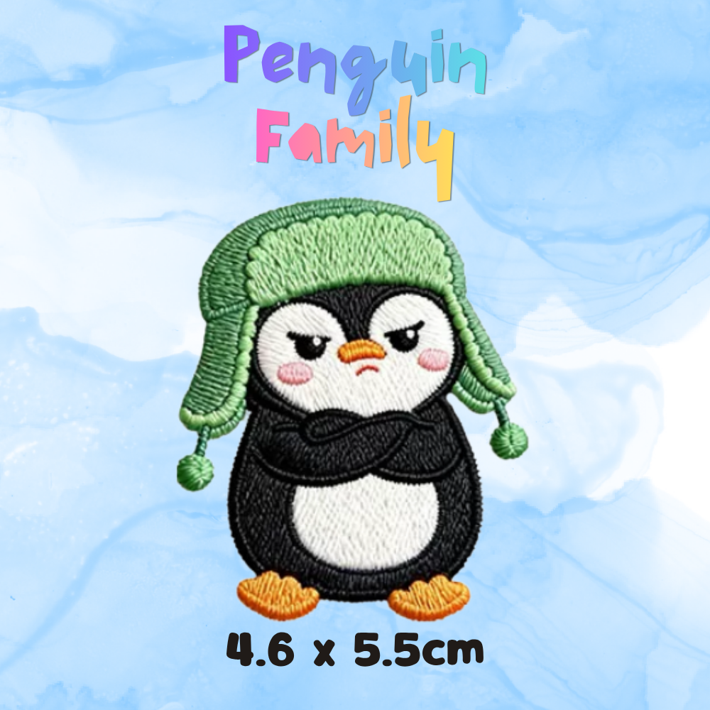 Embroidery Patches - Penguin Family