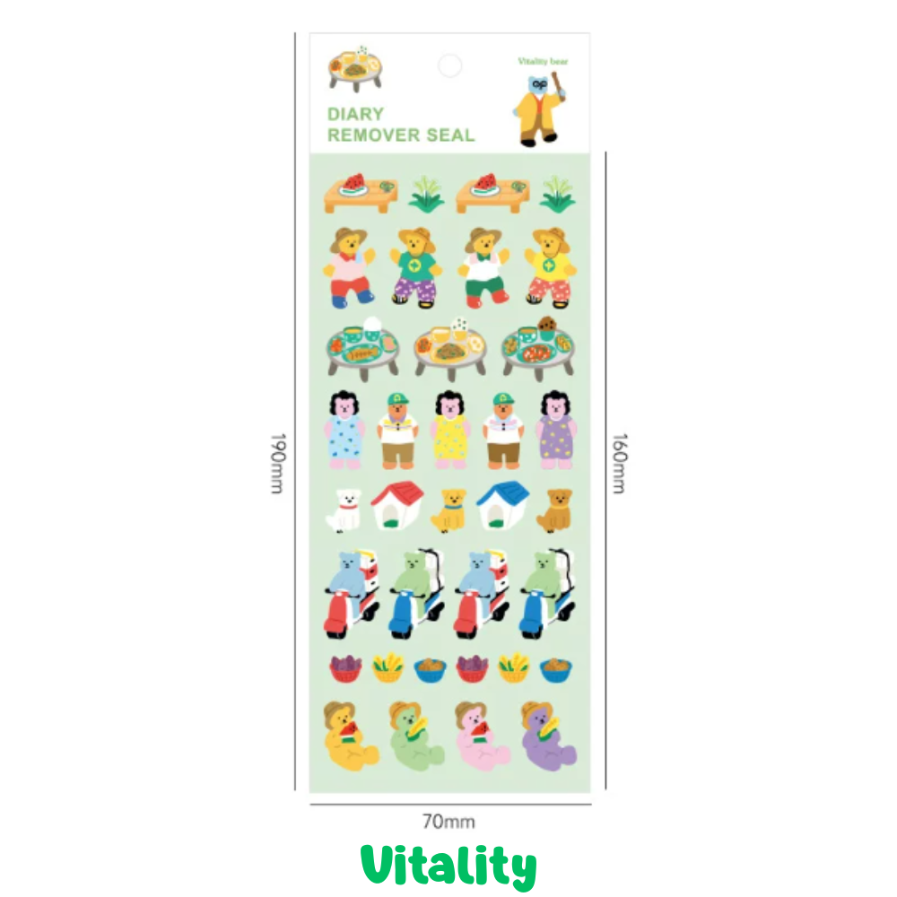 Cute Bear Holographic Sticker