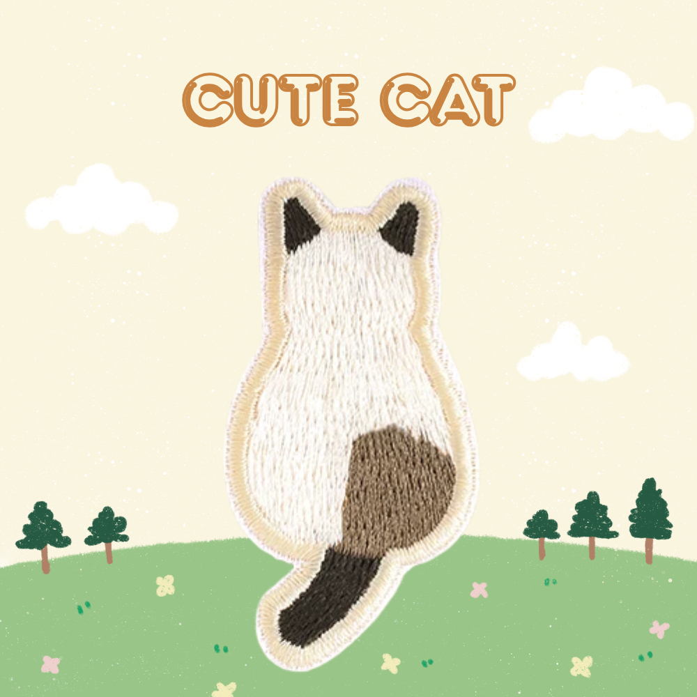 Embroidered Patches - Cats Back