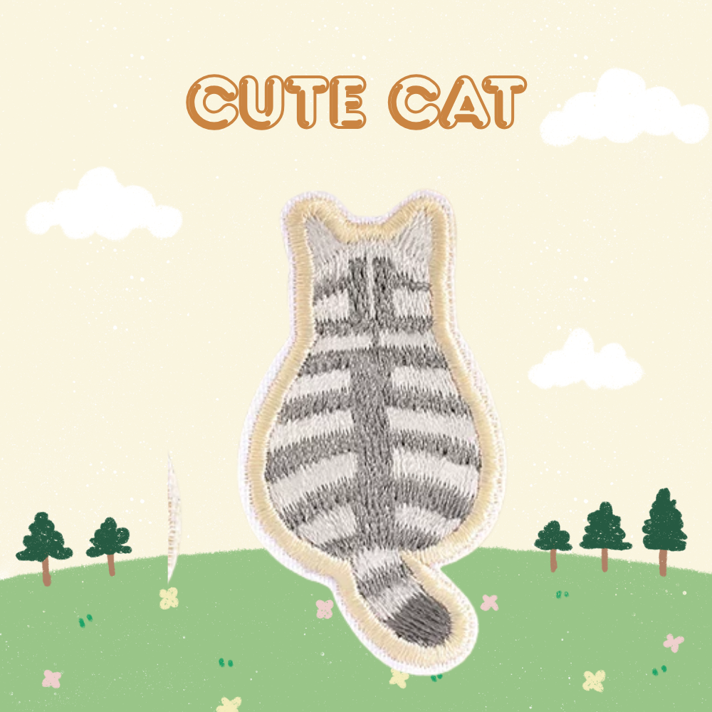 Embroidered Patches - Cats Back