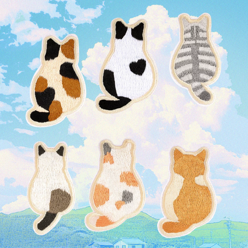 Embroidered Patches - Cats Back