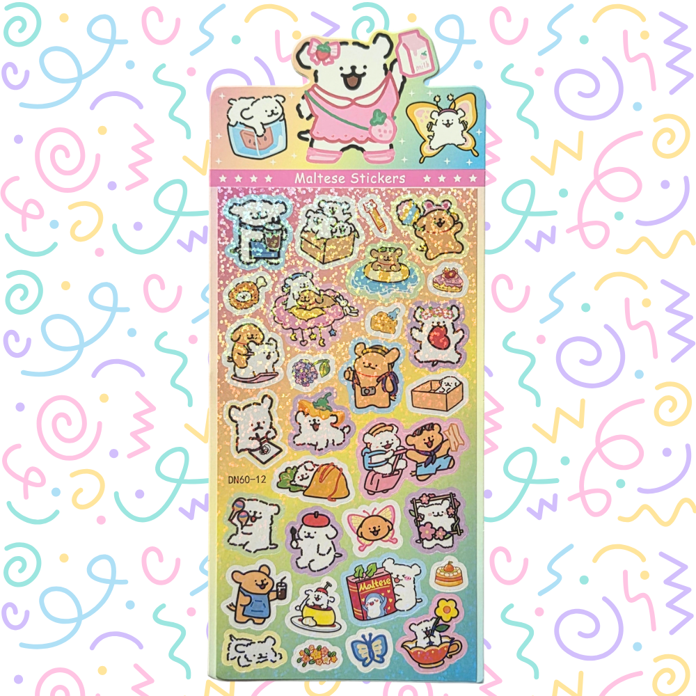 Maltese Holographic stickers