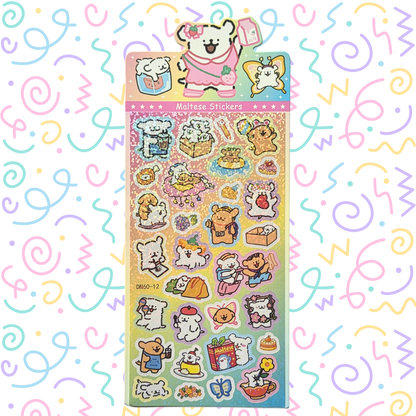 Maltese Holographic stickers