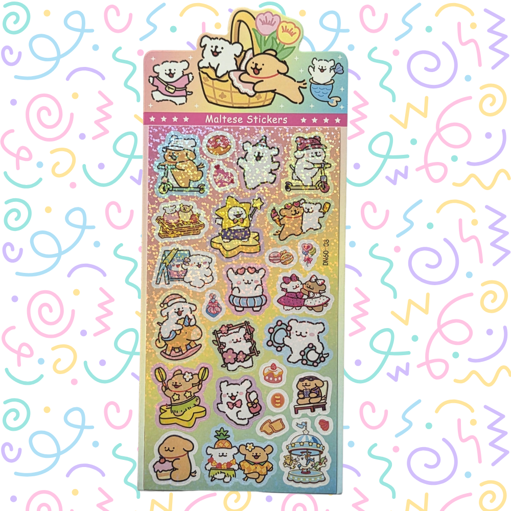 Maltese Holographic stickers