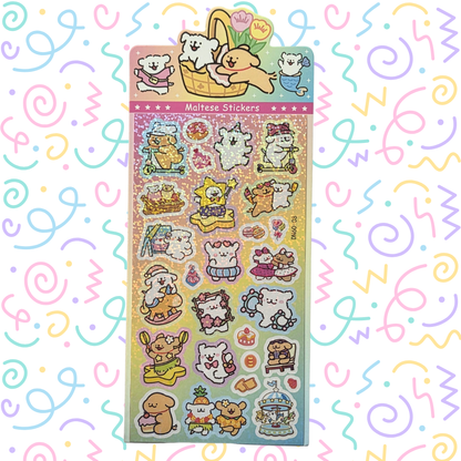 Maltese Holographic stickers