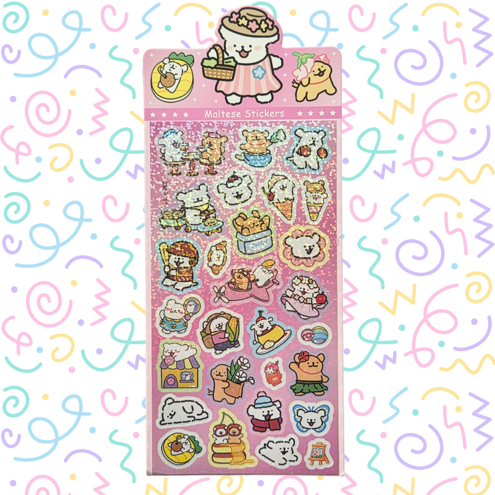 Maltese Holographic stickers