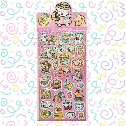 Maltese Holographic stickers