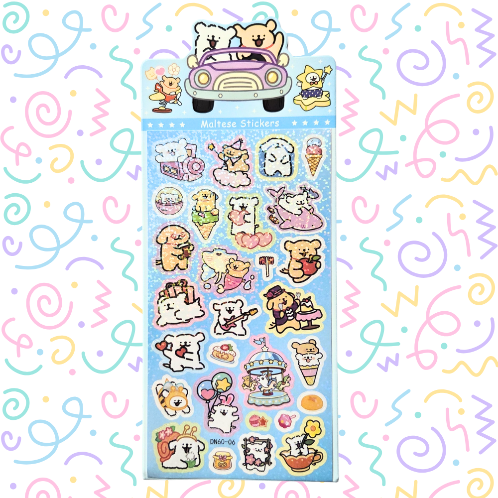 Maltese Holographic stickers
