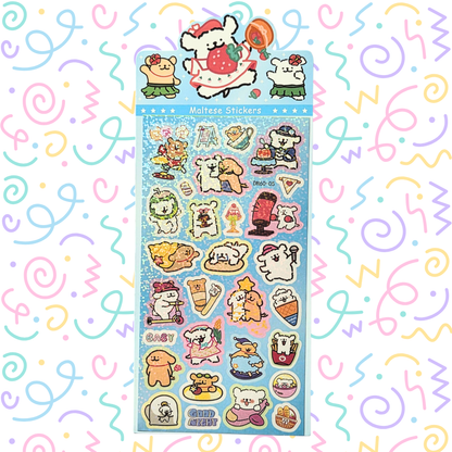 Maltese Holographic stickers