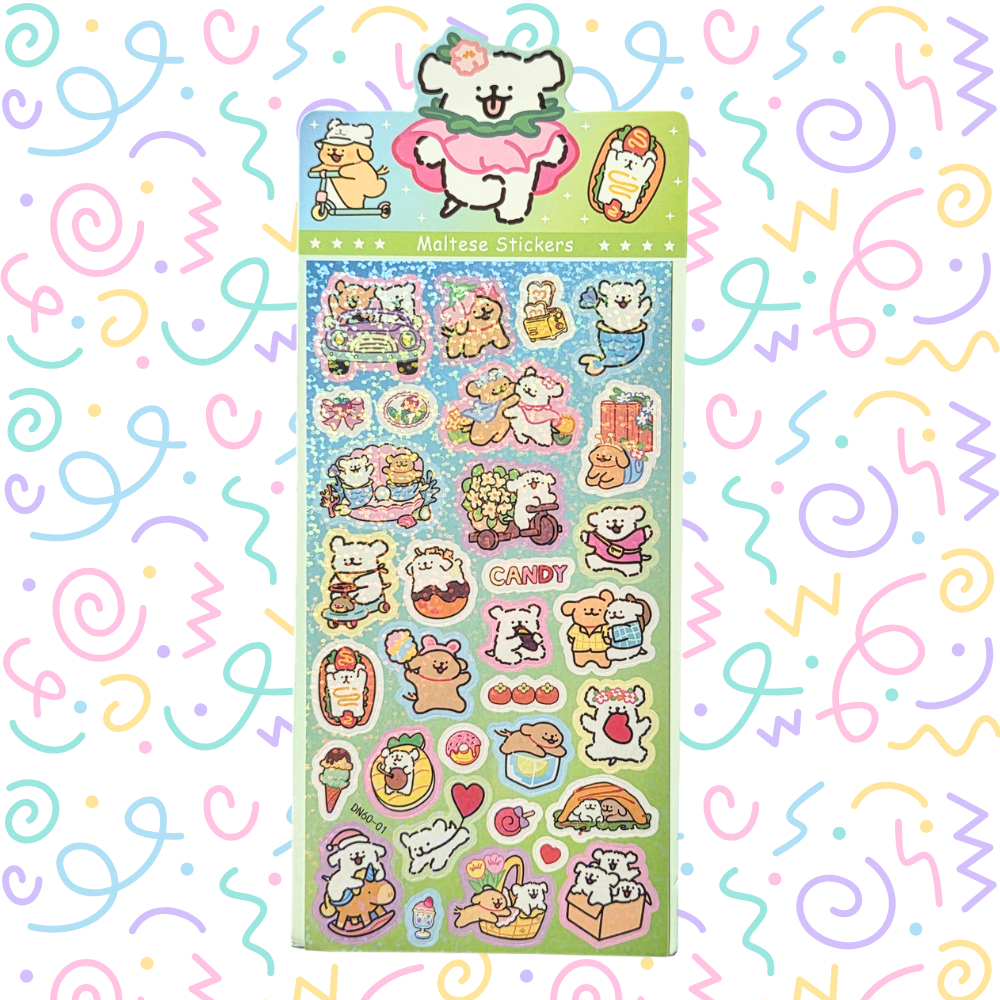 Maltese Holographic stickers