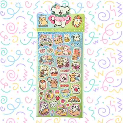 Maltese Holographic stickers