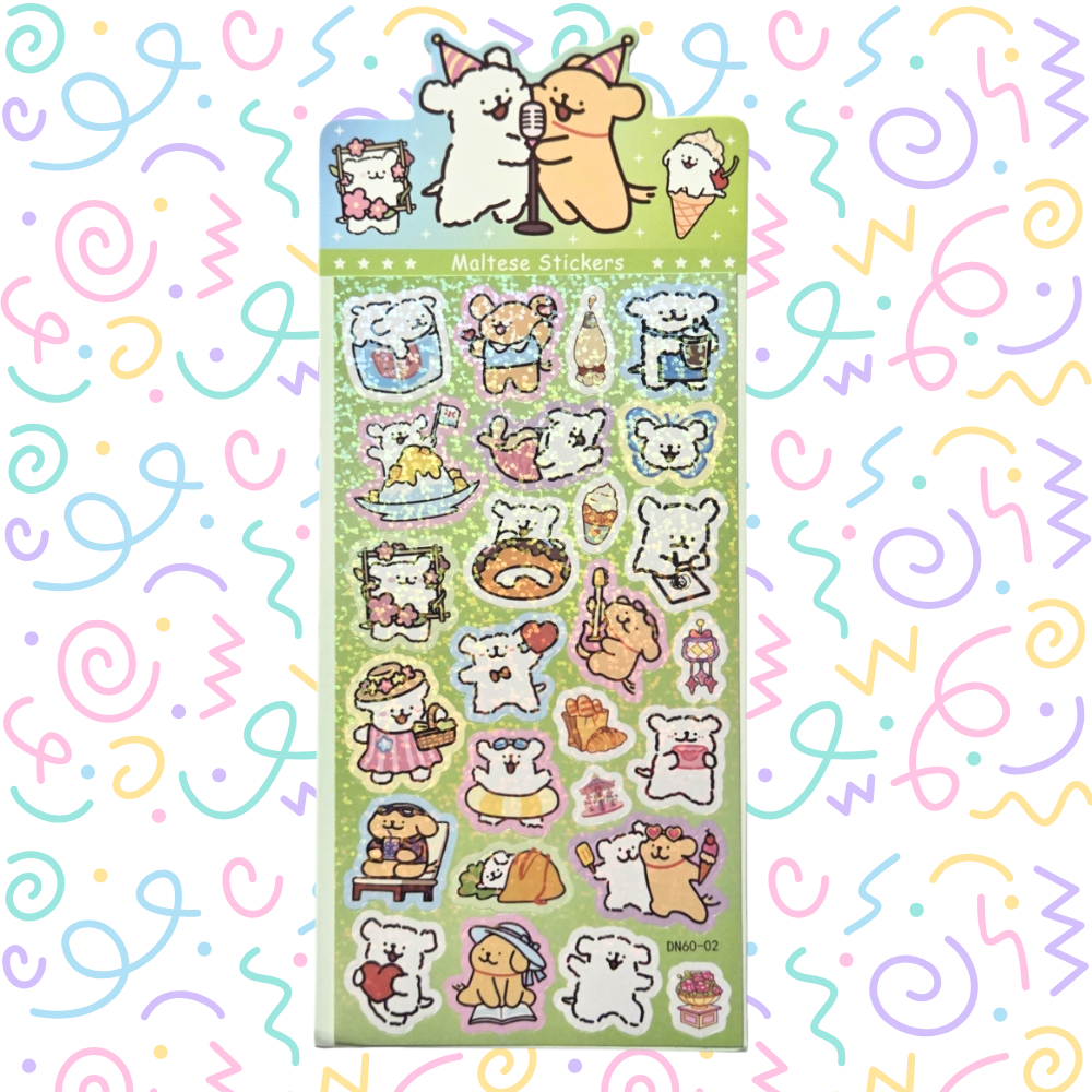 Maltese Holographic stickers