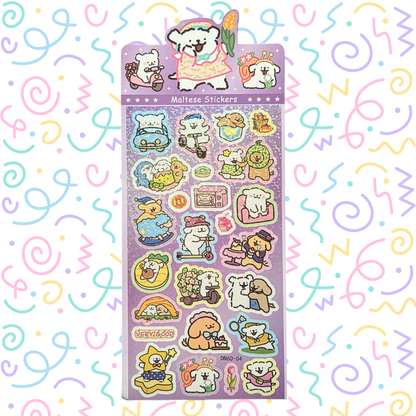 Maltese Holographic stickers