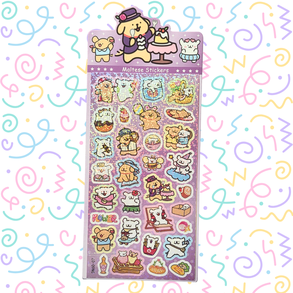 Maltese Holographic stickers