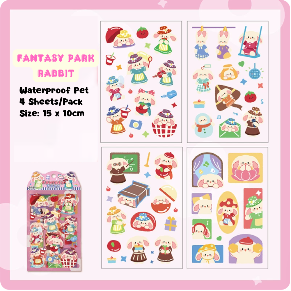 Fantasy Park PET Sticker (4 Sheets/ Pack)