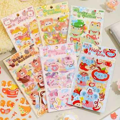 Animals PET Sticker (4 Sheets/ Pack)