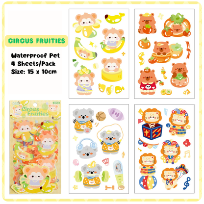 Animals PET Sticker (4 Sheets/ Pack)