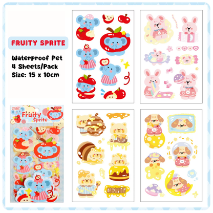 Animals PET Sticker (4 Sheets/ Pack)