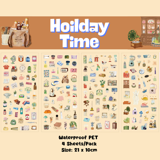 Holiday PET Sticker (4 Sheets/ Pack)