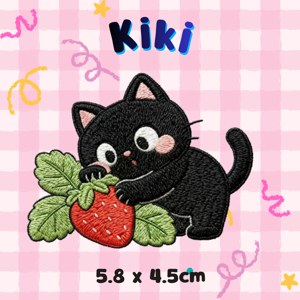 Embroidery Patches - Kiki  - Strawberry