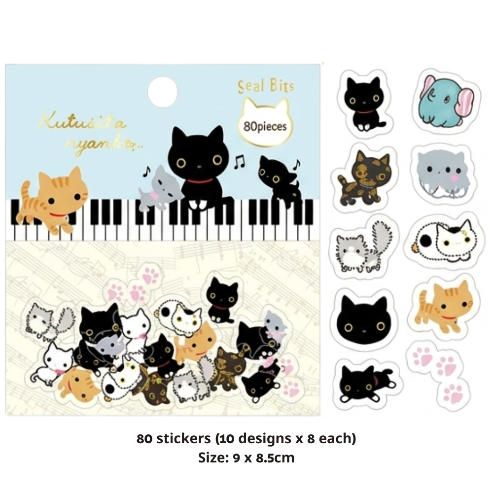 Cartoon PET Sticker (80pieces)