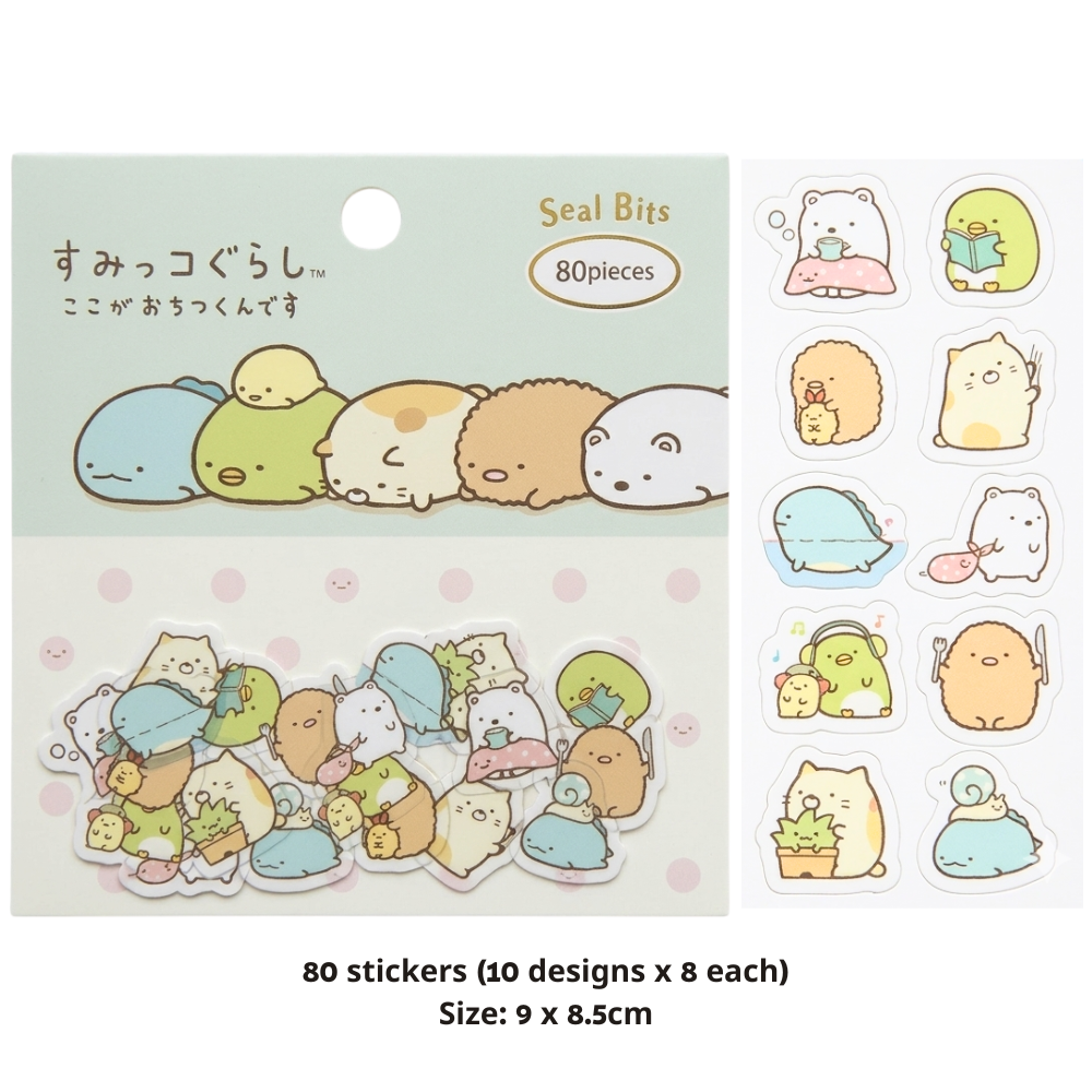 Cartoon PET Sticker (80pieces)
